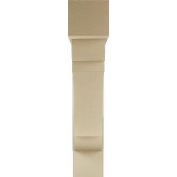 Ekena Millwork - BKTUR0756X38X38OLY05RCPR - Timberthane Faux Wood Olympic Style Bracket w/ Offset Brace, Block Ends, 7 1/2"W x 38"D x 38"H, Primed Tan