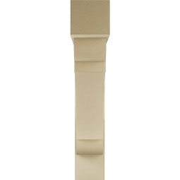 Ekena Millwork - BKTUR0756X40X40OLY05RCPR - Timberthane Faux Wood Olympic Style Bracket w/ Offset Brace, Block Ends, 7 1/2"W x 40"D x 40"H, Primed Tan