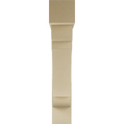 Ekena Millwork - BKTUR0756X42X42OLY05RCPR - Timberthane Faux Wood Olympic Style Bracket w/ Offset Brace, Block Ends, 7 1/2"W x 42"D x 42"H, Primed Tan