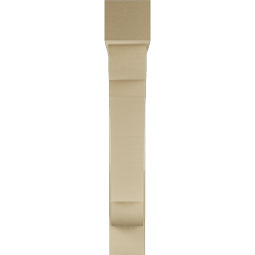Ekena Millwork - BKTUR0756X42X48OLY05RCPR - Timberthane Faux Wood Olympic Style Bracket w/ Offset Brace, Block Ends, 7 1/2"W x 42"D x 48"H, Primed Tan