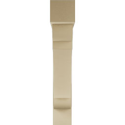 Ekena Millwork - BKTUR0756X44X44OLY05RCPR - Timberthane Faux Wood Olympic Style Bracket w/ Offset Brace, Block Ends, 7 1/2"W x 44"D x 44"H, Primed Tan