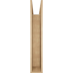 Ekena Millwork - BKTUR0756X44X44OLY05RCPR - Timberthane Faux Wood Olympic Style Bracket w/ Offset Brace, Block Ends, 7 1/2"W x 44"D x 44"H, Primed Tan