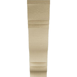 Ekena Millwork - BKTUR035X14X14FST01RCPR - Timberthane Faux Wood Funston Style Bracket, Traditional Ends, 3 1/2"W x 14"D x 14"H, Primed Tan