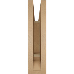 Ekena Millwork - BKTUR035X14X14FST01RCPR - Timberthane Faux Wood Funston Style Bracket, Traditional Ends, 3 1/2"W x 14"D x 14"H, Primed Tan
