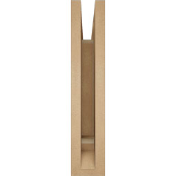 Ekena Millwork - BKTUR035X14X18FST01RCPR - Timberthane Faux Wood Funston Style Bracket, Traditional Ends, 3 1/2"W x 14"D x 18"H, Primed Tan