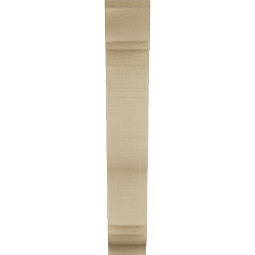 Ekena Millwork - BKTUR035X14X22FST01RCPR - Timberthane Faux Wood Funston Style Bracket, Traditional Ends, 3 1/2"W x 14"D x 22"H, Primed Tan