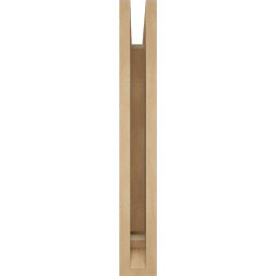 Ekena Millwork - BKTUR035X14X26FST01RCPR - Timberthane Faux Wood Funston Style Bracket, Traditional Ends, 3 1/2"W x 14"D x 26"H, Primed Tan