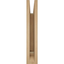 Ekena Millwork - BKTUR035X16X20FST01RCPR - Timberthane Faux Wood Funston Style Bracket, Traditional Ends, 3 1/2"W x 16"D x 20"H, Primed Tan