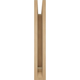 Ekena Millwork - BKTUR035X16X24FST01RCPR - Timberthane Faux Wood Funston Style Bracket, Traditional Ends, 3 1/2"W x 16"D x 24"H, Primed Tan