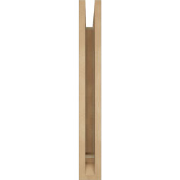Ekena Millwork - BKTUR035X16X28FST01RCPR - Timberthane Faux Wood Funston Style Bracket, Traditional Ends, 3 1/2"W x 16"D x 28"H, Primed Tan