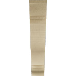 Ekena Millwork - BKTUR035X18X18FST01RCPR - Timberthane Faux Wood Funston Style Bracket, Traditional Ends, 3 1/2"W x 18"D x 18"H, Primed Tan