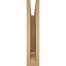 Ekena Millwork - BKTUR035X18X18FST01RCPR - Timberthane Faux Wood Funston Style Bracket, Traditional Ends, 3 1/2"W x 18"D x 18"H, Primed Tan