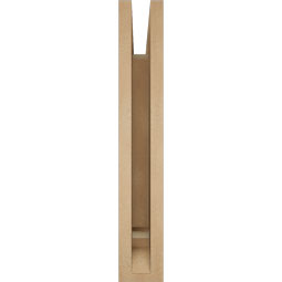 Ekena Millwork - BKTUR035X18X22FST01RCPR - Timberthane Faux Wood Funston Style Bracket, Traditional Ends, 3 1/2"W x 18"D x 22"H, Primed Tan