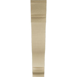 Ekena Millwork - BKTUR035X20X20FST01RCPR - Timberthane Faux Wood Funston Style Bracket, Traditional Ends, 3 1/2"W x 20"D x 20"H, Primed Tan