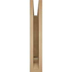 Ekena Millwork - BKTUR035X20X20FST01RCPR - Timberthane Faux Wood Funston Style Bracket, Traditional Ends, 3 1/2"W x 20"D x 20"H, Primed Tan
