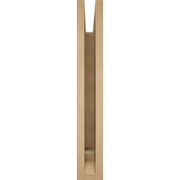 Ekena Millwork - BKTUR035X20X24FST01RCPR - Timberthane Faux Wood Funston Style Bracket, Traditional Ends, 3 1/2"W x 20"D x 24"H, Primed Tan