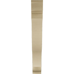 Ekena Millwork - BKTUR035X26X26FST01RCPR - Timberthane Faux Wood Funston Style Bracket, Traditional Ends, 3 1/2"W x 26"D x 26"H, Primed Tan
