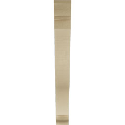 Ekena Millwork - BKTUR035X30X30FST01RCPR - Timberthane Faux Wood Funston Style Bracket, Traditional Ends, 3 1/2"W x 30"D x 30"H, Primed Tan