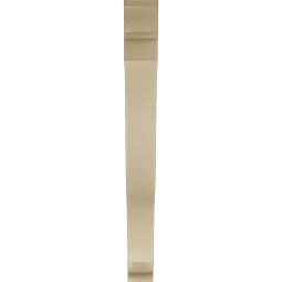 Ekena Millwork - BKTUR035X34X34FST01RCPR - Timberthane Faux Wood Funston Style Bracket, Traditional Ends, 3 1/2"W x 34"D x 34"H, Primed Tan