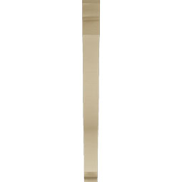 Ekena Millwork - BKTUR035X38X42FST01RCPR - Timberthane Faux Wood Funston Style Bracket, Traditional Ends, 3 1/2"W x 38"D x 42"H, Primed Tan