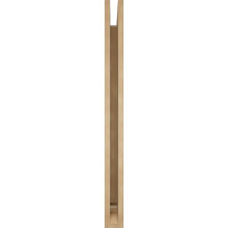 Ekena Millwork - BKTUR035X38X42FST01RCPR - Timberthane Faux Wood Funston Style Bracket, Traditional Ends, 3 1/2"W x 38"D x 42"H, Primed Tan