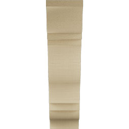 Ekena Millwork - BKTUR055X18X22FST01RCPR - Timberthane Faux Wood Funston Style Bracket, Traditional Ends, 5 1/2"W x 18"D x 22"H, Primed Tan