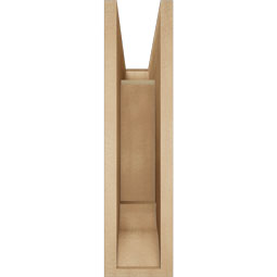 Ekena Millwork - BKTUR055X18X22FST01RCPR - Timberthane Faux Wood Funston Style Bracket, Traditional Ends, 5 1/2"W x 18"D x 22"H, Primed Tan