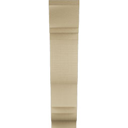 Ekena Millwork - BKTUR055X18X26FST01RCPR - Timberthane Faux Wood Funston Style Bracket, Traditional Ends, 5 1/2"W x 18"D x 26"H, Primed Tan