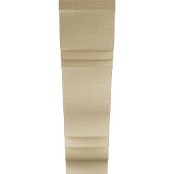 Ekena Millwork - BKTUR055X20X20FST01RCPR - Timberthane Faux Wood Funston Style Bracket, Traditional Ends, 5 1/2"W x 20"D x 20"H, Primed Tan