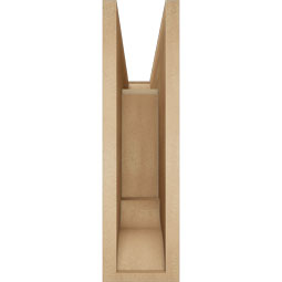 Ekena Millwork - BKTUR055X20X20FST01RCPR - Timberthane Faux Wood Funston Style Bracket, Traditional Ends, 5 1/2"W x 20"D x 20"H, Primed Tan