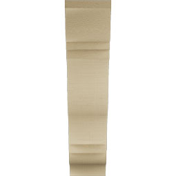 Ekena Millwork - BKTUR055X20X24FST01RCPR - Timberthane Faux Wood Funston Style Bracket, Traditional Ends, 5 1/2"W x 20"D x 24"H, Primed Tan