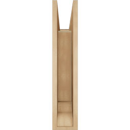 Ekena Millwork - BKTUR055X20X28FST01RCPR - Timberthane Faux Wood Funston Style Bracket, Traditional Ends, 5 1/2"W x 20"D x 28"H, Primed Tan