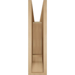 Ekena Millwork - BKTUR055X22X22FST01RCPR - Timberthane Faux Wood Funston Style Bracket, Traditional Ends, 5 1/2"W x 22"D x 22"H, Primed Tan