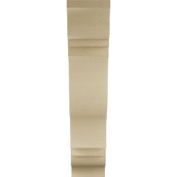 Ekena Millwork - BKTUR055X22X26FST01RCPR - Timberthane Faux Wood Funston Style Bracket, Traditional Ends, 5 1/2"W x 22"D x 26"H, Primed Tan