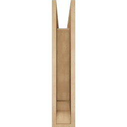 Ekena Millwork - BKTUR055X22X30FST01RCPR - Timberthane Faux Wood Funston Style Bracket, Traditional Ends, 5 1/2"W x 22"D x 30"H, Primed Tan
