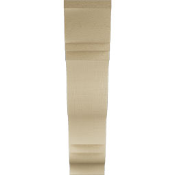 Ekena Millwork - BKTUR055X24X24FST01RCPR - Timberthane Faux Wood Funston Style Bracket, Traditional Ends, 5 1/2"W x 24"D x 24"H, Primed Tan