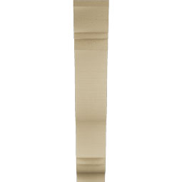 Ekena Millwork - BKTUR055X24X32FST01RCPR - Timberthane Faux Wood Funston Style Bracket, Traditional Ends, 5 1/2"W x 24"D x 32"H, Primed Tan