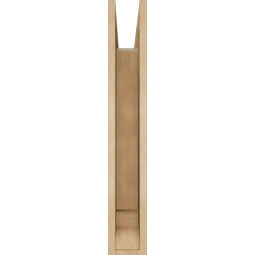 Ekena Millwork - BKTUR055X24X36FST01RCPR - Timberthane Faux Wood Funston Style Bracket, Traditional Ends, 5 1/2"W x 24"D x 36"H, Primed Tan