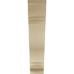 Ekena Millwork - BKTUR055X26X26FST01RCPR - Timberthane Faux Wood Funston Style Bracket, Traditional Ends, 5 1/2"W x 26"D x 26"H, Primed Tan