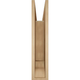 Ekena Millwork - BKTUR055X26X26FST01RCPR - Timberthane Faux Wood Funston Style Bracket, Traditional Ends, 5 1/2"W x 26"D x 26"H, Primed Tan
