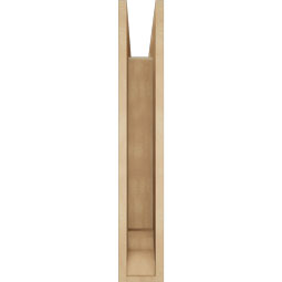 Ekena Millwork - BKTUR055X26X34FST01RCPR - Timberthane Faux Wood Funston Style Bracket, Traditional Ends, 5 1/2"W x 26"D x 34"H, Primed Tan
