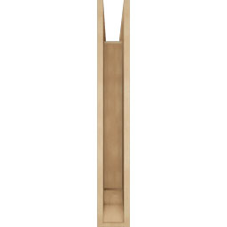 Ekena Millwork - BKTUR055X26X38FST01RCPR - Timberthane Faux Wood Funston Style Bracket, Traditional Ends, 5 1/2"W x 26"D x 38"H, Primed Tan