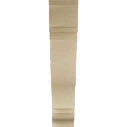 Ekena Millwork - BKTUR055X28X28FST01RCPR - Timberthane Faux Wood Funston Style Bracket, Traditional Ends, 5 1/2"W x 28"D x 28"H, Primed Tan