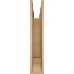 Ekena Millwork - BKTUR055X28X28FST01RCPR - Timberthane Faux Wood Funston Style Bracket, Traditional Ends, 5 1/2"W x 28"D x 28"H, Primed Tan
