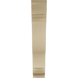 Ekena Millwork - BKTUR055X28X32FST01RCPR - Timberthane Faux Wood Funston Style Bracket, Traditional Ends, 5 1/2"W x 28"D x 32"H, Primed Tan