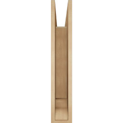 Ekena Millwork - BKTUR055X28X32FST01RCPR - Timberthane Faux Wood Funston Style Bracket, Traditional Ends, 5 1/2"W x 28"D x 32"H, Primed Tan