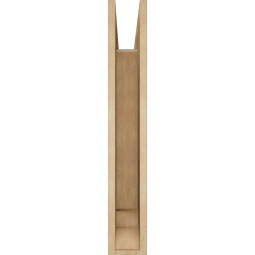 Ekena Millwork - BKTUR055X28X36FST01RCPR - Timberthane Faux Wood Funston Style Bracket, Traditional Ends, 5 1/2"W x 28"D x 36"H, Primed Tan