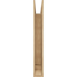 Ekena Millwork - BKTUR055X28X40FST01RCPR - Timberthane Faux Wood Funston Style Bracket, Traditional Ends, 5 1/2"W x 28"D x 40"H, Primed Tan