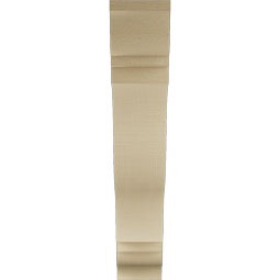 Ekena Millwork - BKTUR055X30X30FST01RCPR - Timberthane Faux Wood Funston Style Bracket, Traditional Ends, 5 1/2"W x 30"D x 30"H, Primed Tan