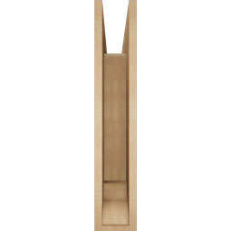 Ekena Millwork - BKTUR055X30X30FST01RCPR - Timberthane Faux Wood Funston Style Bracket, Traditional Ends, 5 1/2"W x 30"D x 30"H, Primed Tan